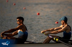 Leandro Joaquin Rodas Correa (b), Martin Zocalo (s), Men's Pair, Uruguay, 2022 World Rowing Cup II, Poznan, Poland / World Rowing/Benedict Tufnell