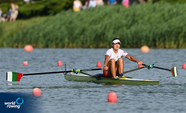 Desislava Angelova, Women's Single Sculls, Bulgaria, 2022 World Rowing Cup II, Poznan, Poland / Detlev Seyb/MyRowingPhoto.com