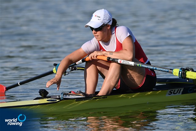 Jeanine Gmelin, Women's Single Sculls, Switzerland, 2022 World Rowing Cup II, Poznan, Poland / Detlev Seyb/MyRowingPhoto.com