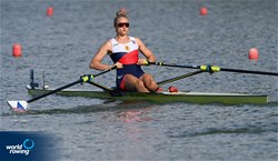Lenka Antosova, Women's Single Sculls, Czech Republic, 2022 World Rowing Cup II, Poznan, Poland / Detlev Seyb/MyRowingPhoto.com