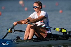 Siri Eva Kristiansen, Women's Single Sculls, Norway, 2022 World Rowing Cup II, Poznan, Poland / Detlev Seyb/MyRowingPhoto.com