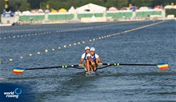 Chirill Visotchi-Sestacov (b), Alexandru Masnic (s), Men's Pair, Republic of Moldova, 2022 World Rowing Cup II, Poznan, Poland / Detlev Seyb/MyRowingPhoto.com