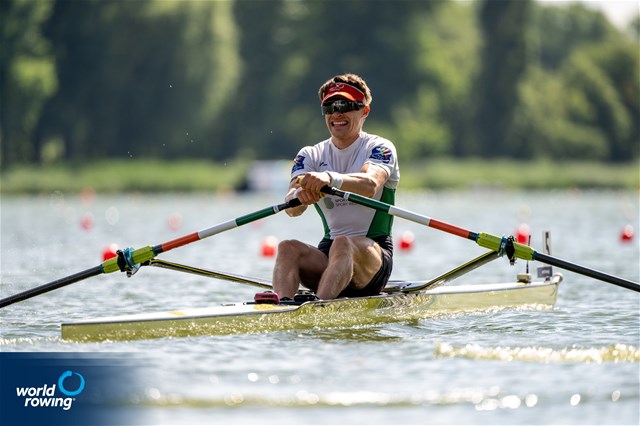 Fintan Mc Carthy, Lightweight Men's Single Sculls, Ireland, 2022 World Rowing Cup II, Poznan, Poland / World Rowing/Benedict Tufnell