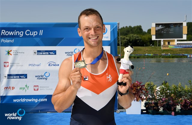 Cornelis De Koning, PR2 Men's Single Sculls, Netherlands, Gold, 2022 World Rowing Cup II, Poznan, Poland / Detlev Seyb/MyRowingPhoto.com