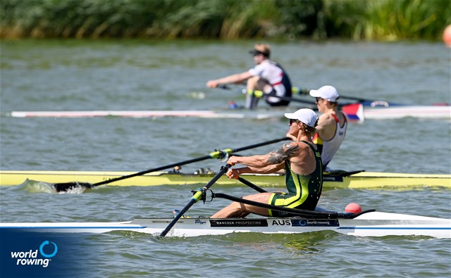 Oscar Mcguinness, Lightweight Men's Single Sculls, Australia, 2022 World Rowing Cup II, Poznan, Poland / Detlev Seyb/MyRowingPhoto.com