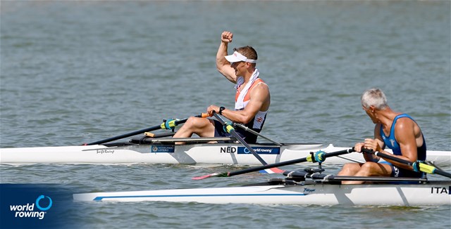 Cornelis De Koning, PR2 Men's Single Sculls, Netherlands, 2022 World Rowing Cup II, Poznan, Poland / Detlev Seyb/MyRowingPhoto.com