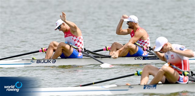 Martin Sinkovic (b), Valent Sinkovic (s), Men's Double Sculls, Croatia, 2022 World Rowing Cup II, Poznan, Poland / Detlev Seyb/MyRowingPhoto.com