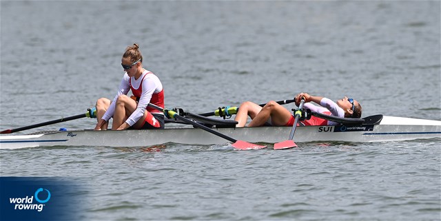 Patricia Merz (b), Frederique Rol (s), Lightweight Women's Double Sculls, Switzerland, 2022 World Rowing Cup II, Poznan, Poland / Detlev Seyb/MyRowingPhoto.com