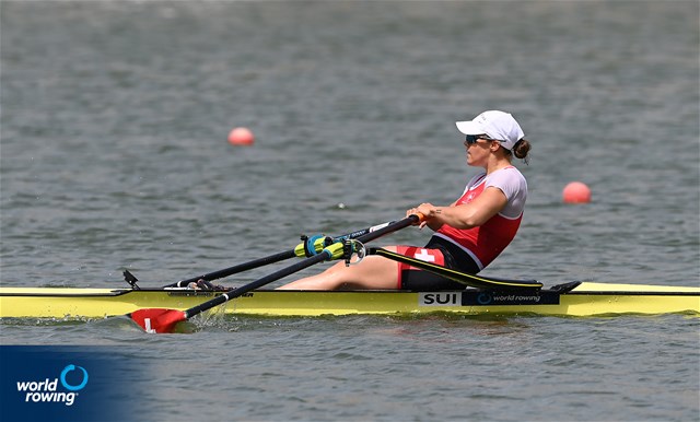 Jeanine Gmelin, Women's Single Sculls, Switzerland, 2022 World Rowing Cup II, Poznan, Poland / Detlev Seyb/MyRowingPhoto.com
