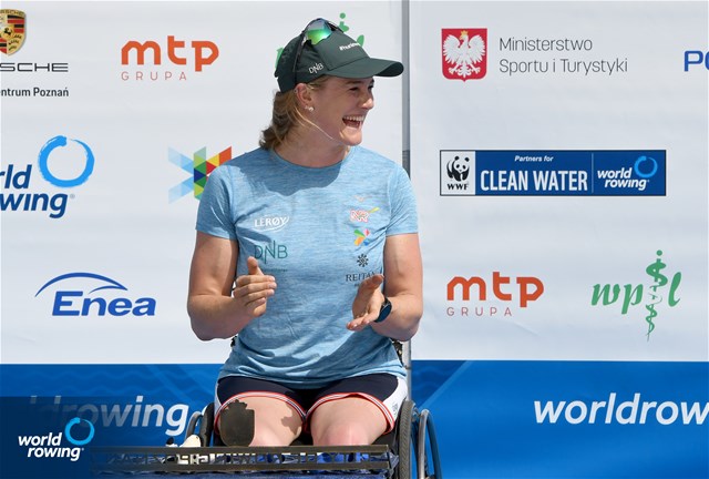 Birgit Skarstein, PR1 Womens Single Sculls, Norway, Gold, 2022 World Rowing Cup II, Poznan, Poland / Detlev Seyb/MyRowingPhoto.com