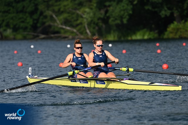 Emily Ford (b), Esme Booth (s), Women's Pair, Great Britain, 2022 World Rowing Cup III, Lucerne, Switzerland / Detlev Seyb/MyRowingPhoto.com