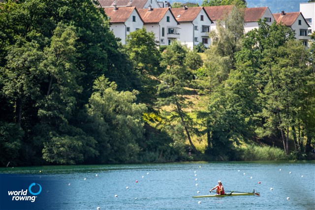 Ling Zhang, Women's Single Sculls, People's Republic of China, 2022 World Rowing Cup III, Lucerne, Switzerland / World Rowing/Benedict Tufnell