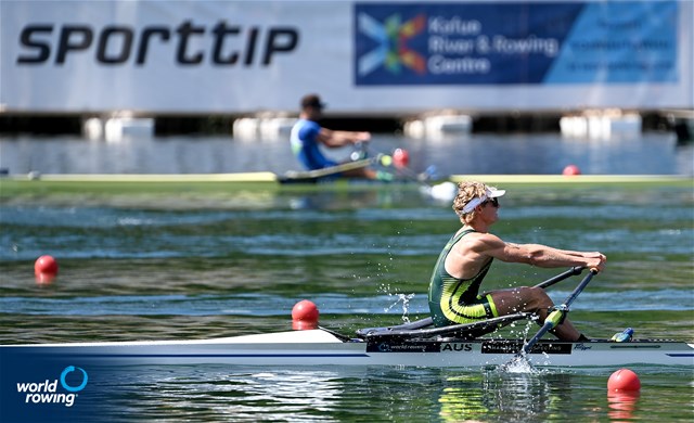 Oscar Mcguinness, Lightweight Men's Single Sculls, Australia, 2022 World Rowing Cup III, Lucerne, Switzerland / Detlev Seyb/MyRowingPhoto.com