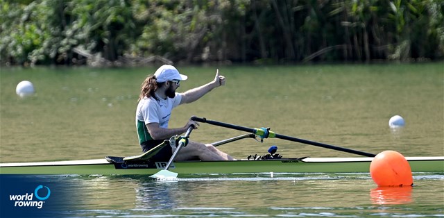Paul O'Donovan, Lightweight Men's Single Sculls, Ireland, 2022 World Rowing Cup III, Lucerne, Switzerland / Detlev Seyb/MyRowingPhoto.com