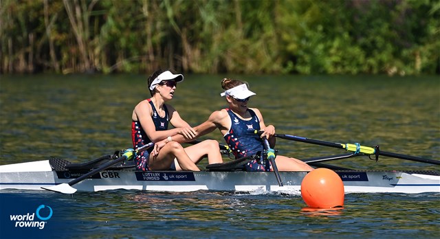 Emily Craig (b), Maddie Arlett (s), Lightweight Women's Double Sculls, Great Britain, 2022 World Rowing Cup III, Lucerne, Switzerland / Detlev Seyb/MyRowingPhoto.com