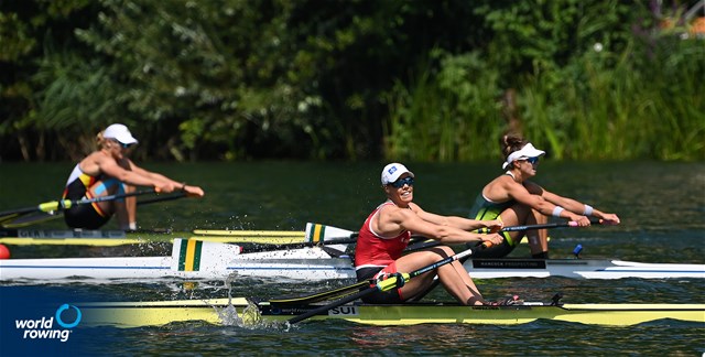 Jeanine Gmelin, Women's Single Sculls, Switzerland, 2022 World Rowing Cup III, Lucerne, Switzerland / Detlev Seyb/MyRowingPhoto.com