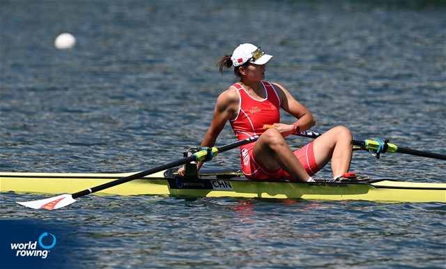 Ling Zhang, Women's Single Sculls, People's Republic of China, 2022 World Rowing Cup III, Lucerne, Switzerland / Detlev Seyb/MyRowingPhoto.com