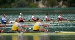 Nico Stahlberg (b), Augustin Maillefer, Roman Roeoesli, Barnabe Delarze (s), Switzerland, Men's quadruple  Sculls, A Final, 2015 World Rowing Championships, Aiguebelette, France