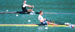 Ondrej Synek, Czech Republic, Gold, Mahe Drysdale, New Zealand, Silver, Men's Single Sculls, 2015 World Rowing Championships, Aiguebelette, France