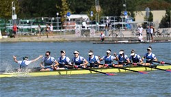 A-Final, Kristine O'Brien (b), Felice Mueller, Victoria Opitz, Gia Doonan, Dana Moffat, Tracy Eisser, Emily Regan, Olivia Coffey (s), Katelin Guregian (c), Women's Eight, United States of America, 2018 World Rowing Championships, Plovdiv, Bulgaria