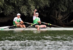 Philip Doyle (b), Ronan Byrne (s), Men's Double Sculls, Ireland, 2019 World Rowing Championships, Linz Ottensheim, Austria