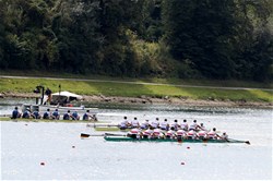 Johannes Weissenfeld (b), Laurits Follert, Christopher Reinhardt, Torben Johannesen, Jakob Schneider, Malte Jakschik, Richard Schmidt, Hannes Ocik (s), Martin Sauer (c), Men's Eight, Germany, 2019 World Rowing Championships, Linz Ottensheim, Austria