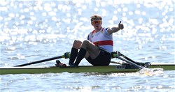 Konstantin Steinhuebel, Germany, Silver, Lightweight Men's Single Sculls, 2016 European Rowing Championships, Brandenburg, Germany