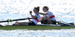Kerstin Hartmann (b), Kathrin Marchand (s), Germany, Silver, Women's Pair, 2016 European Rowing Championships, Brandenburg, Germany