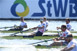 Alan Sinclair (b), Stewart Innes (s), Great Britain, Silver, Men's Pair, 2016 European Rowing Championships, Brandenburg, Germany
