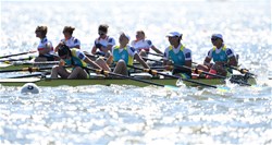 Daryna Verkhogliad (b), Olena Buryak, Anastasiia Kozhenkova, Ievgeniia Nimchenko (s), Ukraine, Bronze, Women's Quadruple Sculls, 2016 European Rowing Championships, Brandenburg, Germany
