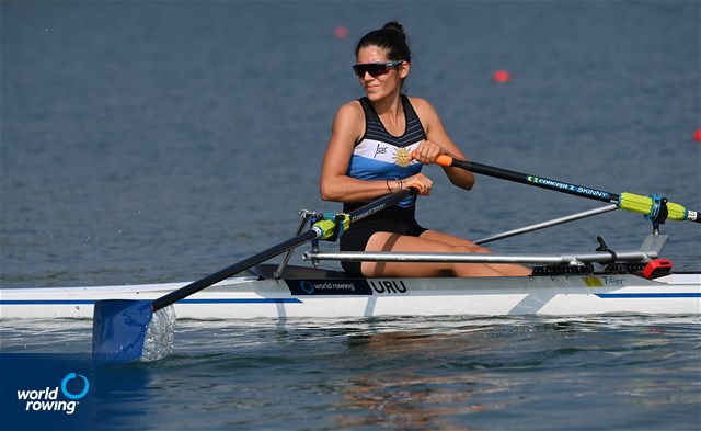 Nicole Yarzon, Lightweight Women's Single Sculls, Uruguay, 2022 World Rowing Under 19 & Under 23 Championships, Varese, Italy / Detlev Seyb/MyRowingPhoto.com