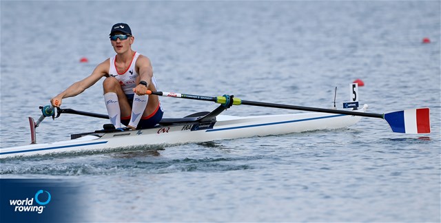 Martin Bauer, Lightweight Men's Single Sculls, France, 2022 World Rowing Under 19 & Under 23 Championships, Varese, Italy / Detlev Seyb/MyRowingPhoto.com