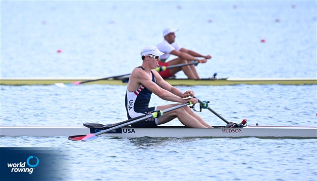 Isaiah Harrison, Men's Single Sculls, United States of America, 2022 World Rowing Under 19 & Under 23 Championships, Varese, Italy / Detlev Seyb/MyRowingPhoto.com