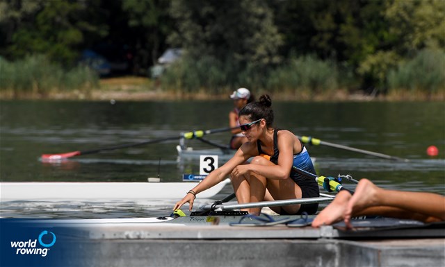 Nicole Yarzon, Lightweight Women's Single Sculls, Uruguay, 2022 World Rowing Under 19 & Under 23 Championships, Varese, Italy / Maren Derlien/MyRowingPhoto.com