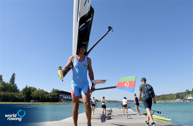 Bahman Nasiri, Men's Single Sculls, Azerbaijan, 2022 European Rowing Championships, Munich, Germany / Detlev Seyb/MyRowingPhoto.com