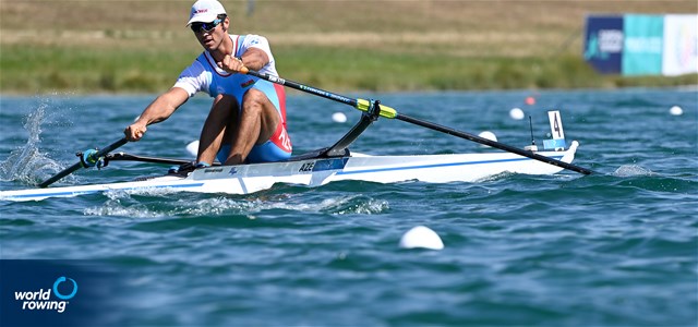 Bahman Nasiri, Men's Single Sculls, Azerbaijan, 2022 European Rowing Championships, Munich, Germany / Detlev Seyb/MyRowingPhoto.com