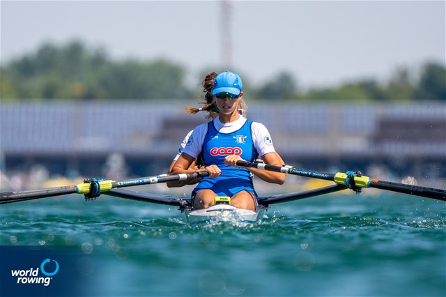 Valentina Iseppi (b), Alessandra Montesano, Clara Guerra, Chiara Ondoli (s), Women's Quadruple Sculls, Italy, 2022 European Rowing Championships, Munich, Germany / World Rowing/Benedict Tufnell