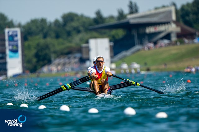 Mihai Chiruta (b), Ciprian Tudosa, Ioan Prundeanu, Marian Enache (s), Men's Quadruple Sculls, Romania, 2022 European Rowing Championships, Munich, Germany / World Rowing/Benedict Tufnell