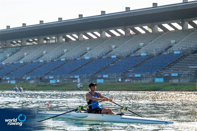 Giacomo Perini, PR1 Mens Single Sculls, Italy, 2022 European Rowing Championships, Munich, Germany / World Rowing/Benedict Tufnell