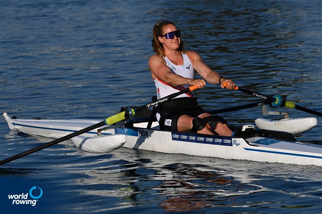Birgit Skarstein, PR1 Womens Single Sculls, Norway, 2022 European Rowing Championships, Munich, Germany / Detlev Seyb/MyRowingPhoto.com
