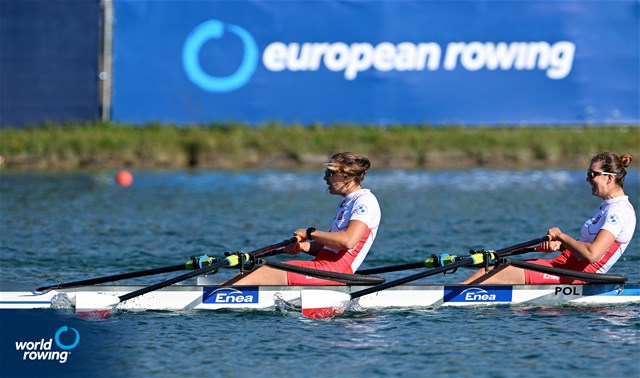Marta Wieliczko (b), Joanna Dittmann (s), Women's Double Sculls, Poland, 2022 European Rowing Championships, Munich, Germany / Detlev Seyb/MyRowingPhoto.com