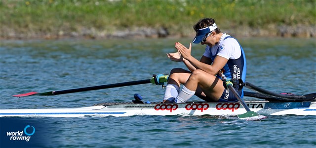 Stefania Buttignon, Lightweight Women's Single Sculls, Italy, 2022 European Rowing Championships, Munich, Germany / Detlev Seyb/MyRowingPhoto.com