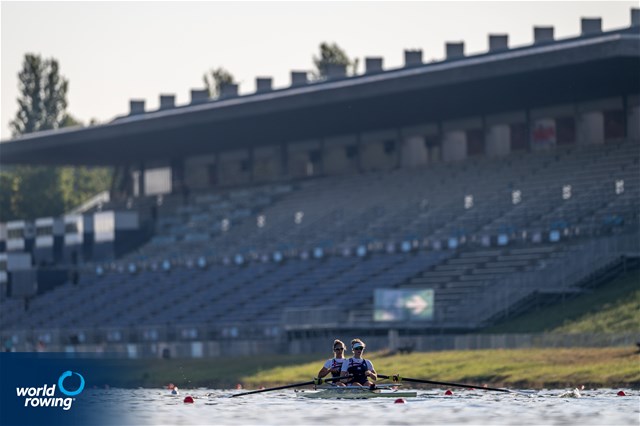 Emily Ford (b), Esme Booth (s), Women's Pair, Great Britain, 2022 European Rowing Championships, Munich, Germany / World Rowing/Benedict Tufnell