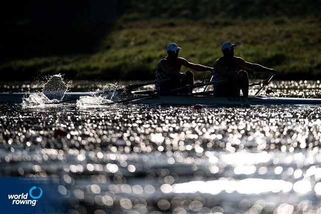 Martin Sinkovic (b), Valent Sinkovic (s), Men's Pair, Croatia, 2021 World Rowing Cup III, Sabaudia, Italy / World Rowing/Benedict Tufnell