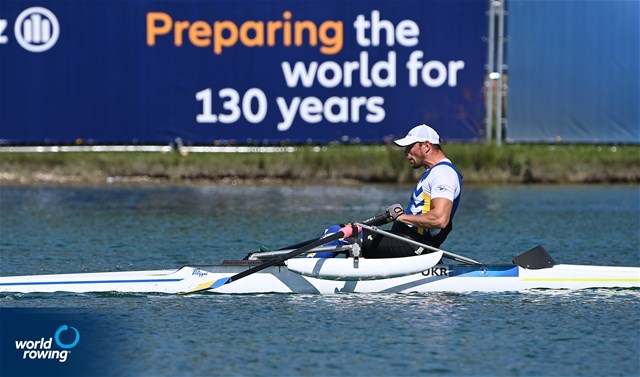 Roman Polianskyi, PR1 Mens Single Sculls, Ukraine, 2022 European Rowing Championships, Munich, Germany / Detlev Seyb/MyRowingPhoto.com