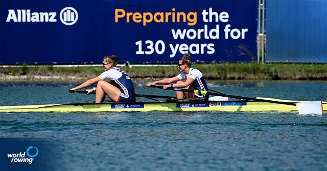 Emily Ford (b), Esme Booth (s), Women's Pair, Great Britain, 2022 European Rowing Championships, Munich, Germany / Detlev Seyb/MyRowingPhoto.com