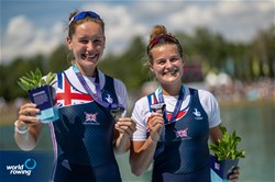 Emily Ford (b), Esme Booth (s), Women's Pair, Great Britain, Silver, 2022 European Rowing Championships, Munich, Germany / World Rowing/Benedict Tufnell