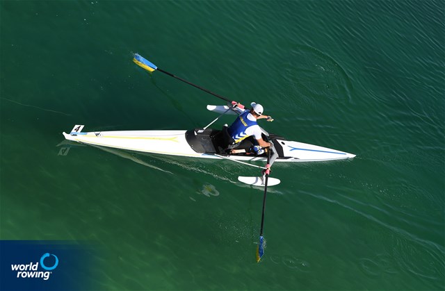 Roman Polianskyi, PR1 Mens Single Sculls, Ukraine, 2022 European Rowing Championships, Munich, Germany / Detlev Seyb/MyRowingPhoto.com