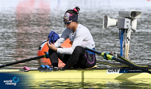Zoi Fitsiou, Lightweight Women's Single Sculls, Greece, 2022 World Rowing Championships, Racice, Czech Republic / Detlev Seyb/MyRowingPhoto.com