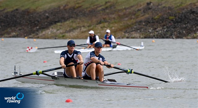 Justin Best (b), Michael Grady (s), Men's Pair, United States of America, 2022 World Rowing Championships, Racice, Czech Republic / Detlev Seyb/MyRowingPhoto.com